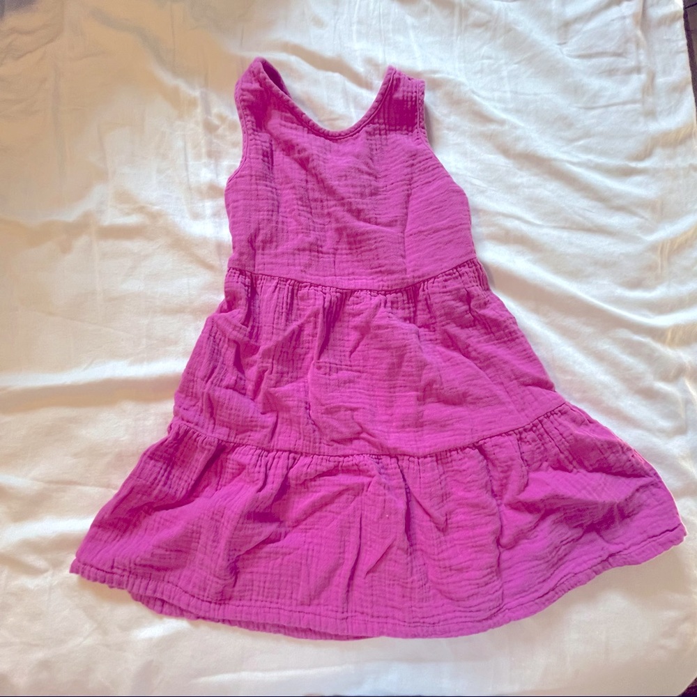 Cat & Jack pink gauze dress 6/6x